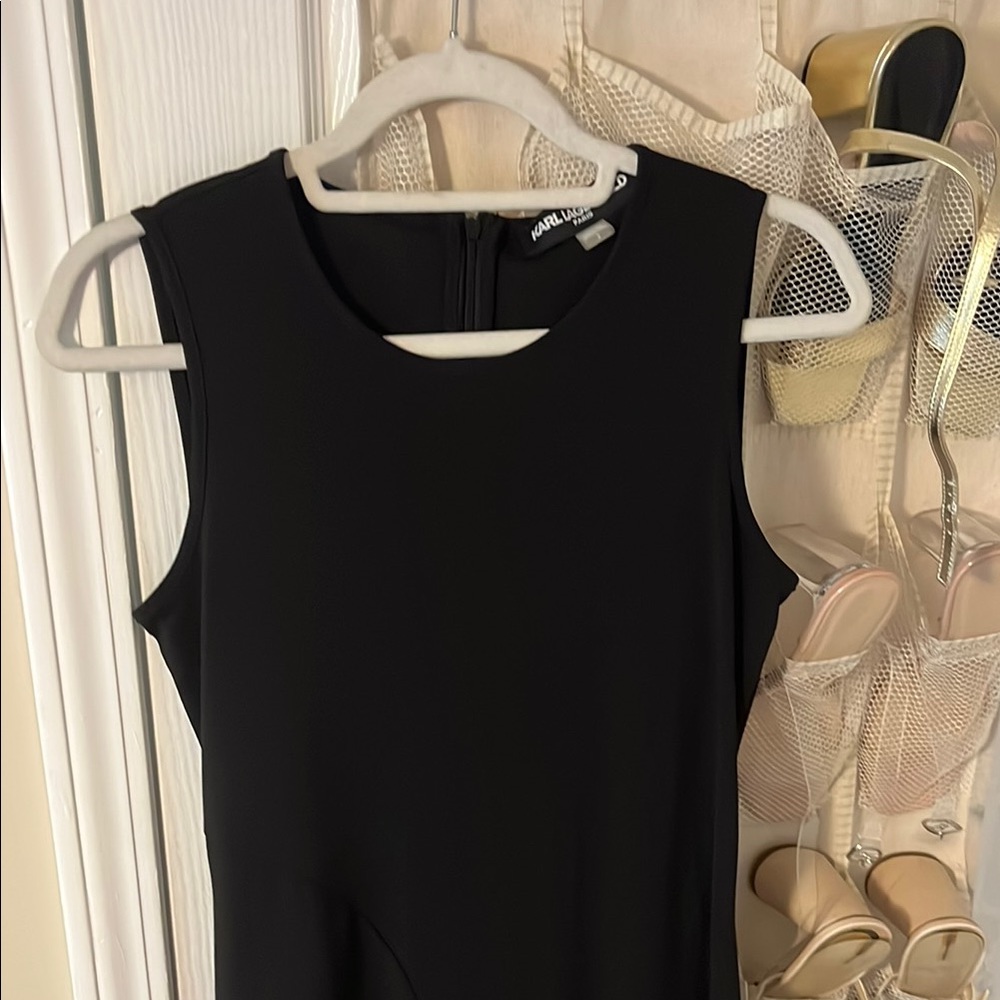 Karl Lagerfeld Classic Asymmetrical Black Dress